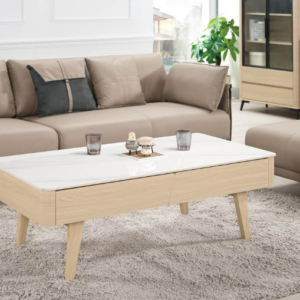 A1438-2艾維斯4尺岩板大茶几 桌面12MM岩板 抽屜雙邊造型 單邊使用