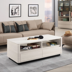 A1433-2華爾斯4尺岩板大茶几 雙邊造型 雙邊使用 桌面12MM岩板