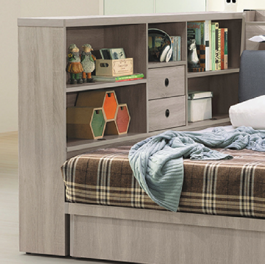 E576-3 卡爾7尺床邊櫃