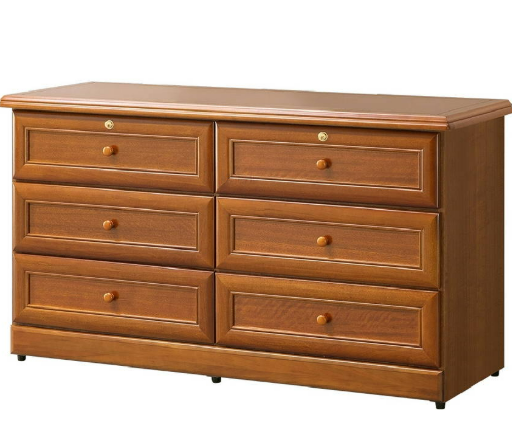 E17-11 樟木色六斗櫃