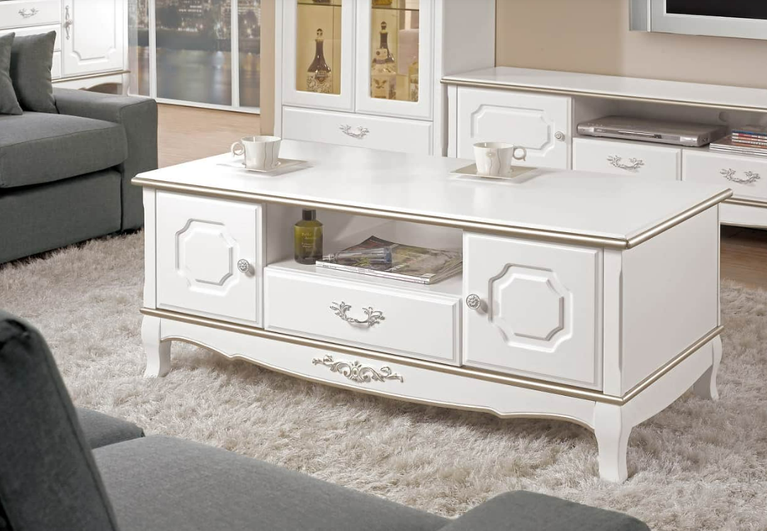 A1444-1諾維雅4尺茶几 門雙邊開 抽屜單邊使用