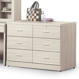 E86-3白梣木六斗櫃 三節鋼珠滑軌