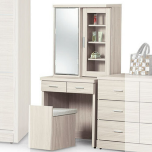 E83-7 白梣木2.7尺旋轉化妝台 含椅