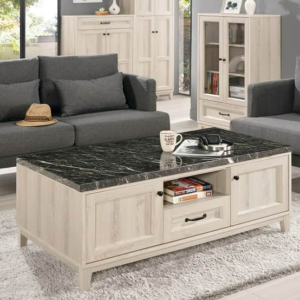 A1445-2雪莉4.3尺原石大茶几 雙邊造型 雙邊使用 附活動隔板*2