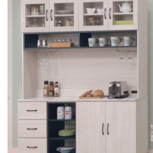 F298-1維克斯原切白5尺收納櫃全組上+下