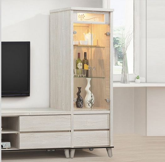 D424-2 炭燒白2尺展示櫃