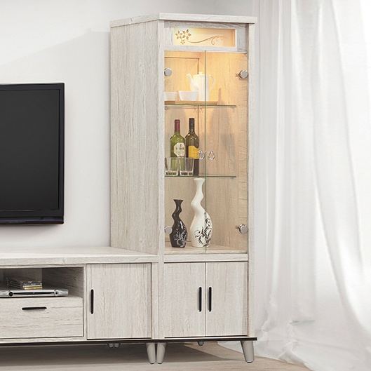 D425-7 炭燒白2尺開門展示櫃