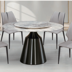 F337-1 PT-8863 超晶石天然石面圓桌 +轉盤 面DIY 鐵腳