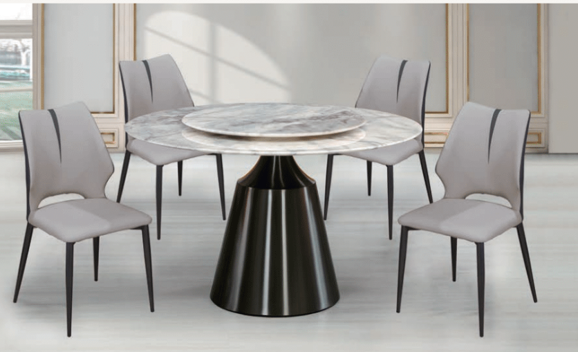 F337-1 PT-8863 超晶石天然石面圓桌 +轉盤 面DIY 鐵腳