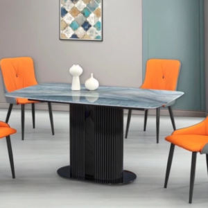 F337-3 PT-8862超晶石天然石面長方桌 面DIY 石面+鐵腳