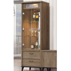 D430-2 樂比灰橡2尺展示櫃