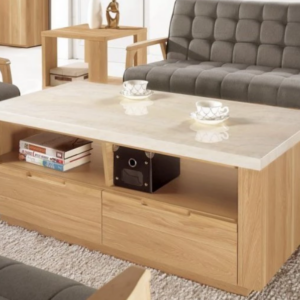 A1454-2維克多原石大茶几 抽屜雙邊造型 單邊使用