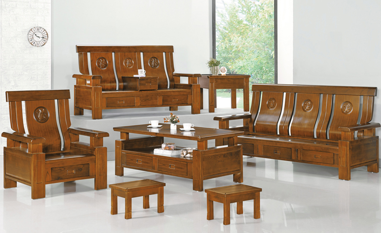 F7-14 950型深柚木色小茶几  可加購5MM強化玻璃