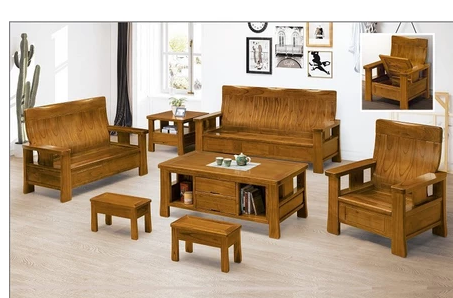 F1-9 588型樟木組椅 整組 可加購8MM強化玻璃 贈單片坐墊