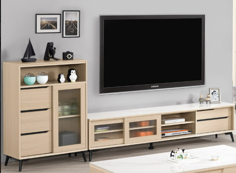 A1481-1朵利斯9.2尺岩板L櫃   附活動隔板 1大2小片 桌面12MM岩板