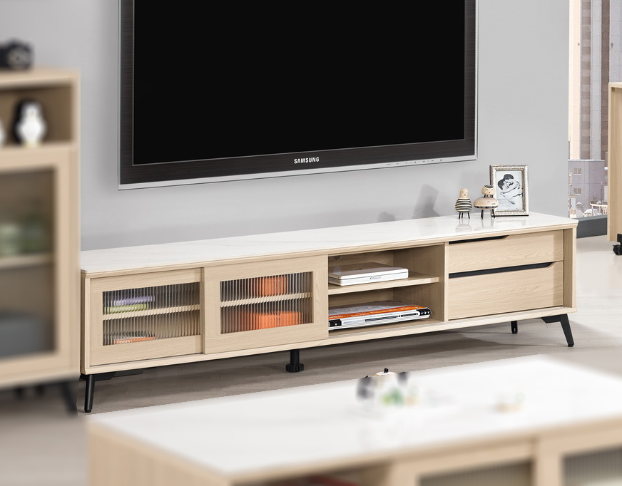 A1481-3朵利斯6.尺岩板長櫃 附活動隔板1大 1小片 桌面12MM岩板