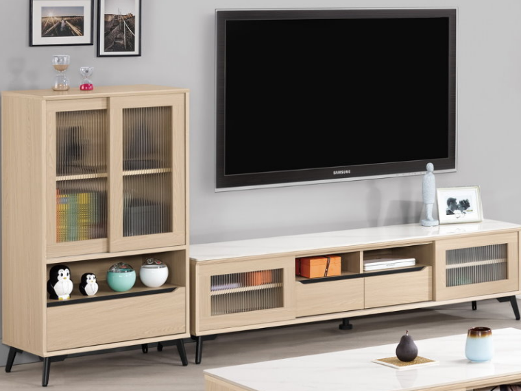 A1482-1朵利斯8.3尺岩板L櫃  附活動隔板1大2小片