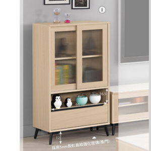 A1482-2朵利斯2.3尺展示櫃 附活動隔板1片