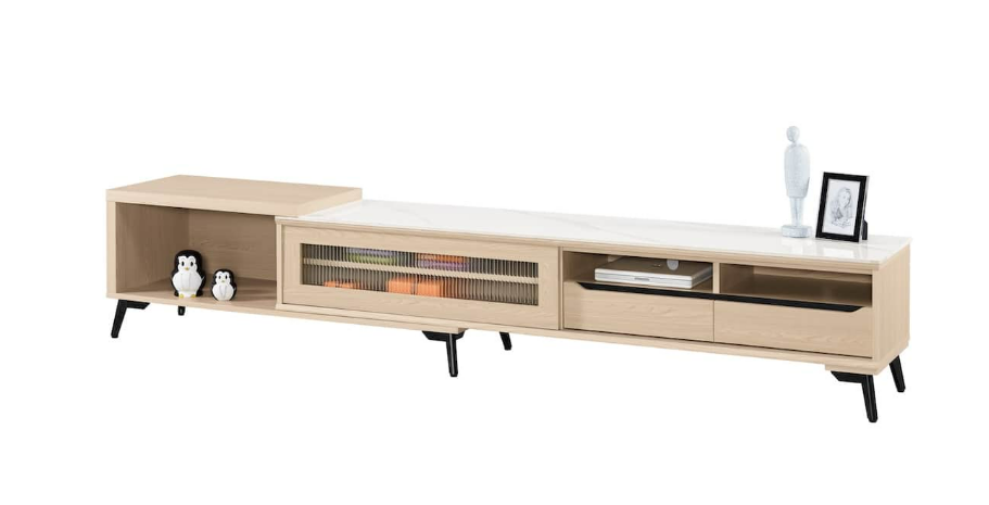 A1482-4朵利斯6.1尺岩板伸縮長櫃  桌面12MM岩板