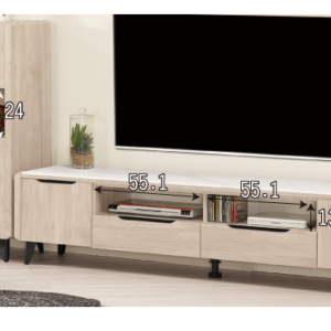 A1483-1韋斯里9尺岩板L櫃 桌面12MM岩板 附活動隔板*3