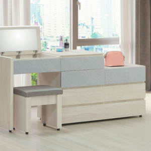 C538-5 米娜伸縮鏡台+六斗櫃