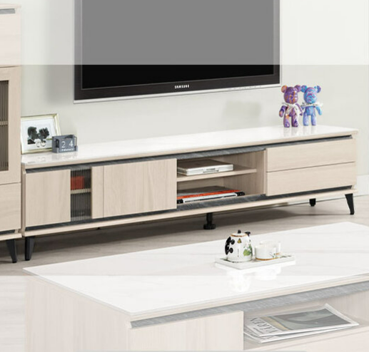 A1485-3范德爾6.6尺岩板長櫃 附活動隔板1大 1小片 桌面12MM岩板