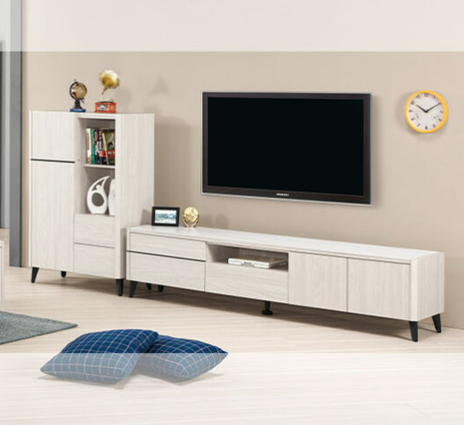 A1489-1艾德嘉9.2尺岩板L櫃 附活動隔板*4 桌面12MM岩板