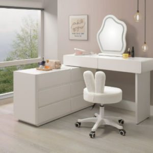 A20-03貝蒂爾4尺伸縮鏡台 含椅 左 右自由擺放