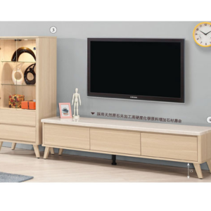 A1490-3克萊爾8尺原石L櫃 附8MM玻璃隔板*2