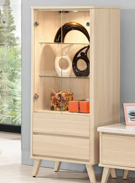 A1490-4克萊爾2尺展示櫃 附8MM玻璃隔板*2