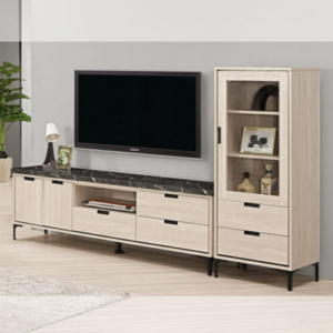 A1492-1昆提斯7.8尺原石L櫃 附活動隔板*3