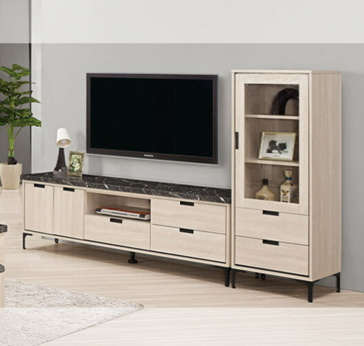 A1492-1昆提斯7.8尺原石L櫃 附活動隔板*3