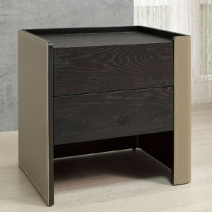 A27-04凱里馬鞍皮床頭櫃