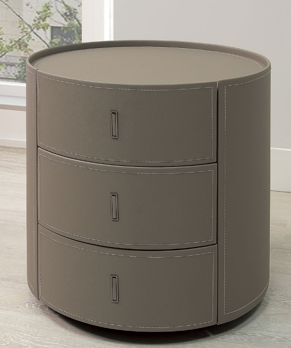 A27-08伊萊恩馬鞍皮床頭櫃