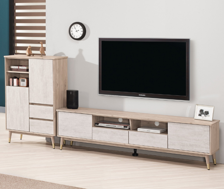 A1495-1納維斯9.3尺L櫃 附活動隔板*2