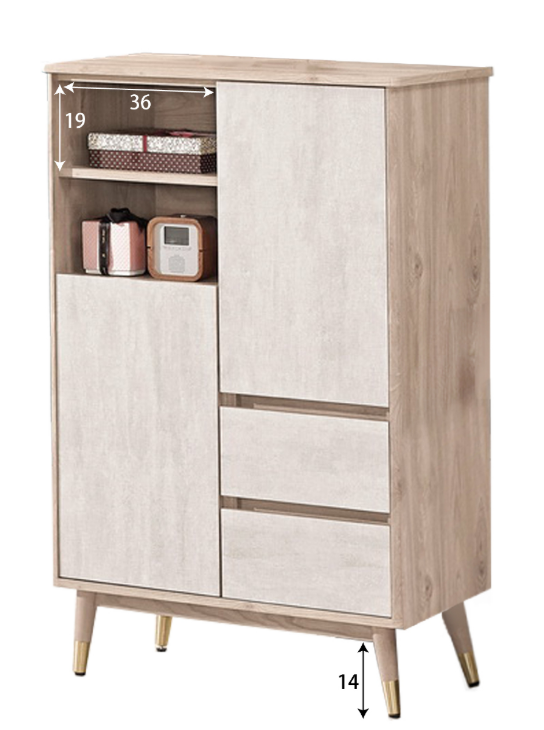 A1495-2納維斯2.7尺展示櫃 附活動隔板*2