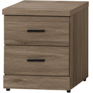 E152-9 灰橡二抽耐磨床頭櫃