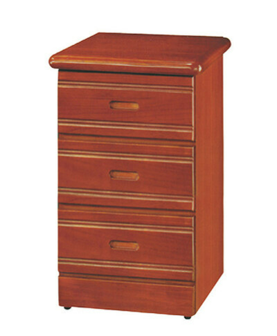 E159-15 實木三抽柚木床頭櫃