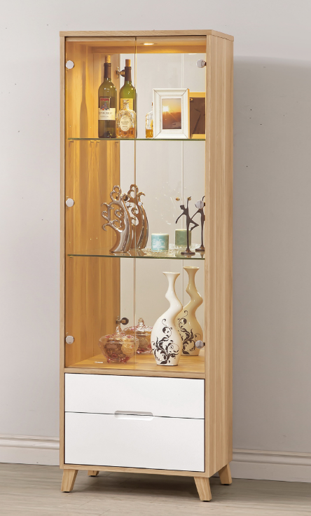 A1492-5羅德尼2尺展示櫃 附8MM玻璃隔板*2