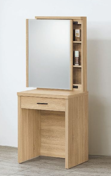 E162-9 原切2尺鏡台 2件 含鐵椅