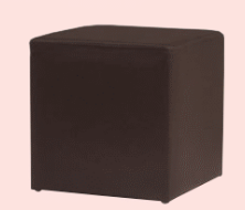 F14-9 合成皮咖啡色方凳