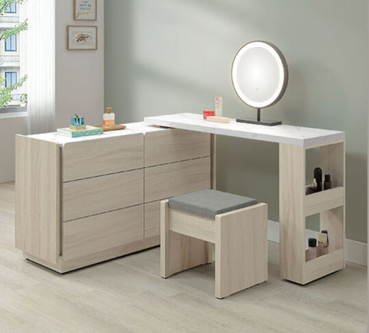 A42-03 萊米克4.5尺功能伸縮鏡台 側腳可左右自由擺放