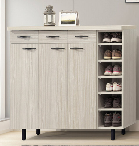 D532-3 米蘭現代白雪松3.82尺鞋櫃