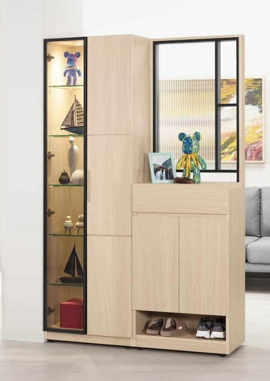 A1509-1艾維斯4尺玄關屏風鞋櫃 A型 附活動隔板2大3小片 屏風可左右擺放