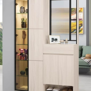 A1510-1里斯特4尺玄關屏風鞋櫃 A型 附活動隔板2大3小片 屏風可左右擺放