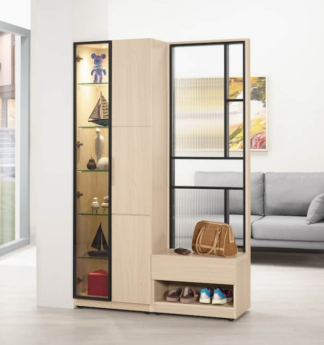 A1509-2艾維斯4尺玄關屏風鞋櫃 B型 附活動隔板*3 屏風可左右擺放