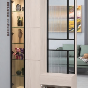 A1510-2里斯特4尺玄關屏風鞋櫃 B型 附活動隔板*3 屏風可左右擺放