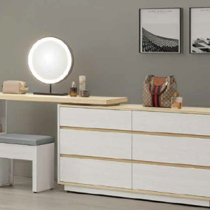 A69-08泰勒4.4尺伸縮鏡台 含椅 側腳可左右自由擺放