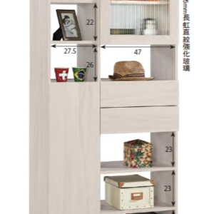 A1511-2范德爾2.7尺雙面玄關櫃 附活動隔板1大2小片 抽屜單邊造型 單邊使用 門片雙邊使用