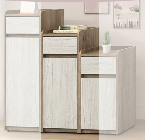 D538-5 灰橡雙色1.3*3尺鞋櫃